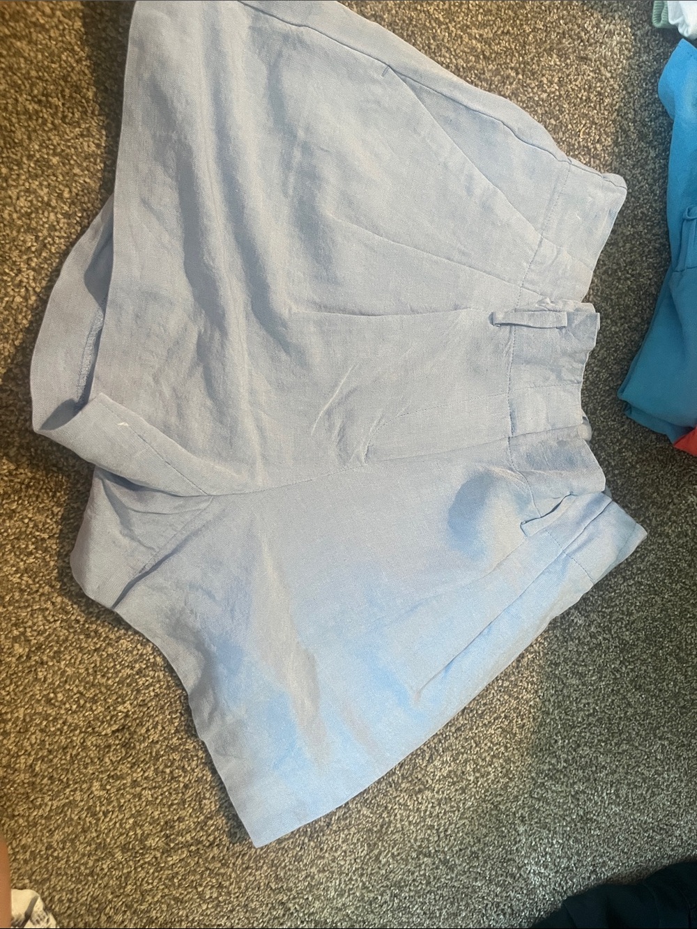 LOFT Sky Blue Elastic Waist Shorts